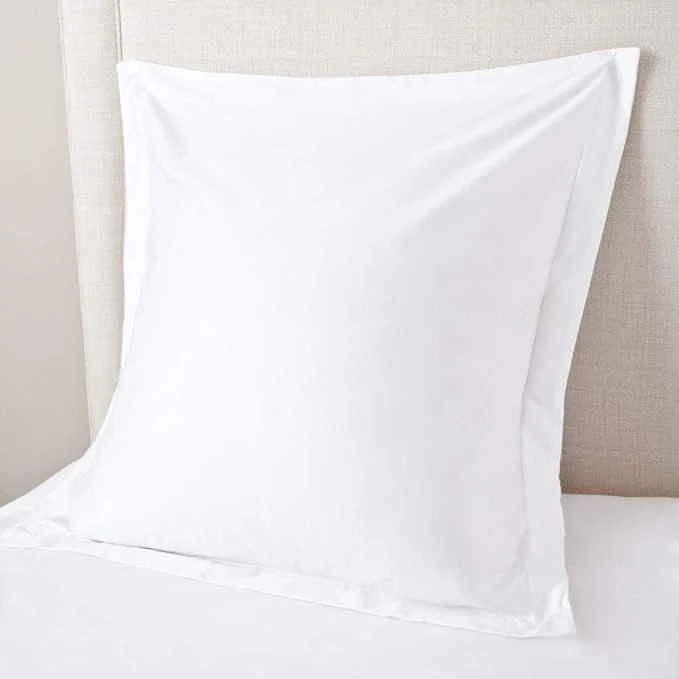 Crafted Euro Sham Covers 24×24 Set of 2 White 600 Thread Count Egyptian Cotton Pack of 2 Euro 24×24 Pillow Covers Cushion Cover Cases Soft Skin Friendly European Size Decorative Square Pillow Shams Innovative
