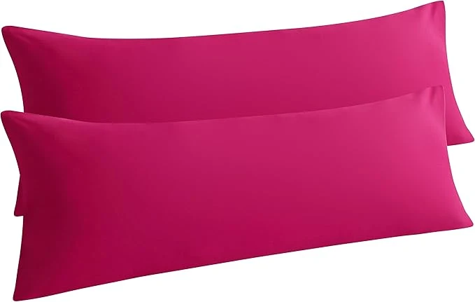 Selected NTBAY Body Pillowcase Set of 2 20×54 inches Soft Wrinkle Fade Resistant Magenta Microfiber Envelope Closure 2 Pcs Machine Washable Detailed
