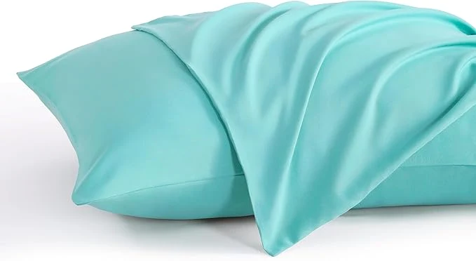 Premium Material NTBAY King Pillow Cases Set of 2 2 Pack Brushed Microfiber 20×36 Pillow Cases Soft Wrinkle Fade Stain Resistant Aqua Pillow Cases with Envelope Closure 20×36 Inches Aqua Superior