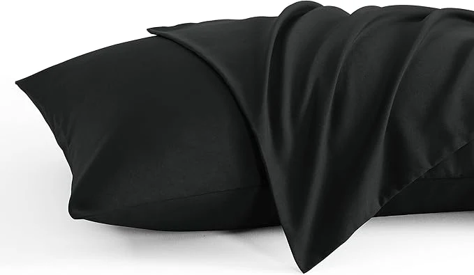 Fine NTBAY Standard Pillow Cases Set of 2 2 Pack Brushed Microfiber 20×26 Pillow Cases Soft Wrinkle Fade Stain Resistant Black Pillow Cases with Envelope Closure 20×26 Inches Black Modern
