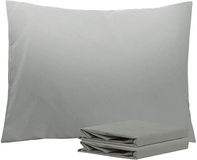 Long-Lasting NTBAY Standard Pillowcase Set – 2 Pack Brushed Microfiber 20×26 Pillowcases – Soft Wrinkle- Fade-Resistant Stain-Resistant Smoke Grey Pillowcases with Envelope Closure – 20×26 Inches Advanced