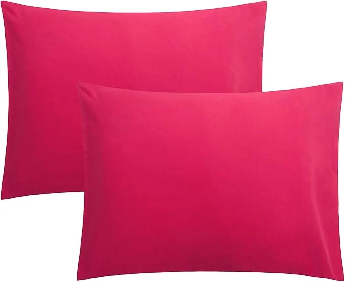 Original Design FLXXIE Pillow Cases Standard Size Soft Microfiber Pillow Covers with Envelope Closure Wrinkle Stain Resistant Pillowcases 2 Piece Set 20×26 Magenta Easy-to-Use