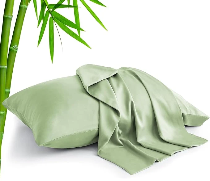Practical BEDELITE Sage Green Pillow Cases Queen Size Set of 2 Rayon Derived from Bamboo，Cooling Pillow Cases for Hot Sleepers amp Night Sweats Breathable and Silky Soft Envelope Pillowcases 20 quot x30 quot Casual