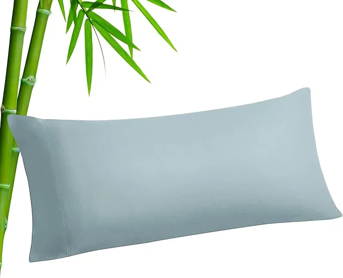 First-Class BEDELITE Body Pillow Cover Rayon Made from Bamboo Cooling Body Pillow Case Cover for Hot Sleepers and Night Sweats Breathable amp Silky Soft Full Long Pillow Case Haze Blue 20×54 Inches Pure
