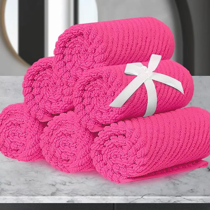 Safe VOOVA MOVAS Hot Pink Washcloths Relaxed