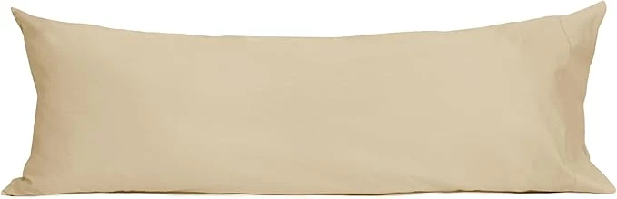 Certified Sunflower Body Pillowcase Cotton Long Pillow Cover Case Envelope Closure 1 Pack 20×54 inches Sandshell Soft and Breathable Detailed