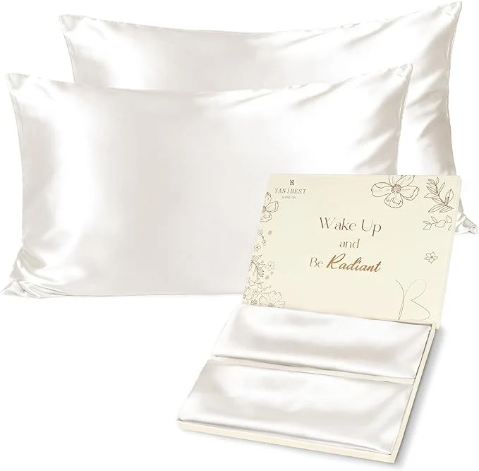 Green Yani Satin Pillowcase King Size Pillow Cases Set of 2 – Silk Pillow Cases for Hair and Skin with Zipper Silk Pillow Cases King for 20 quot x40 quot Exquisite Packaging for Women Men Efficient