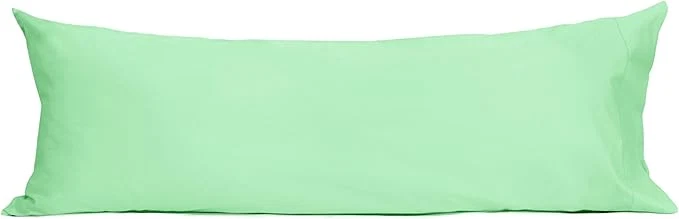 Natural Sunflower Body Pillowcase Cotton Long Pillow Cover Case Envelope Closure 1 Pack 20×54 inches Green Ash Soft and Breathable Clean