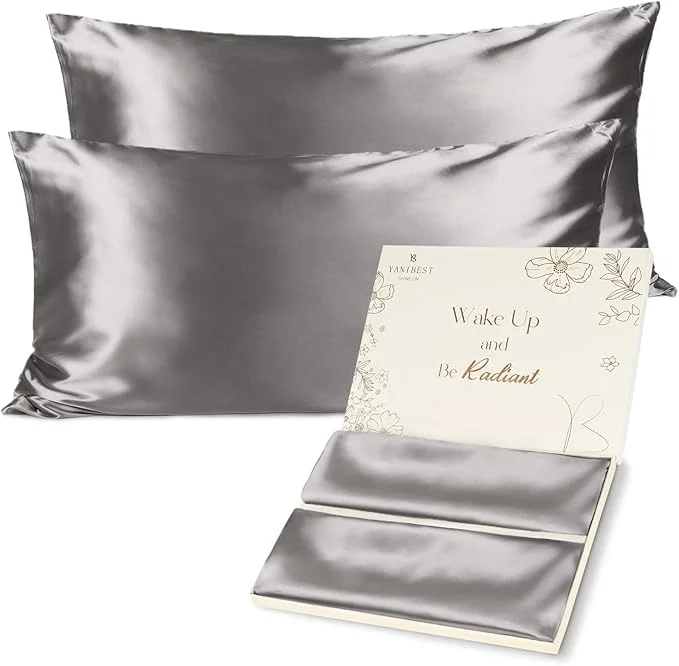 Lightweight Yani King Size Satin Pillowcase Set of 2 – Silky Pillow Cases for Hair and Skin 20×36 Inches Silk Pillowcase for Hair amp Skin with Zipper Exquisite Packaging for Women Men Luxury