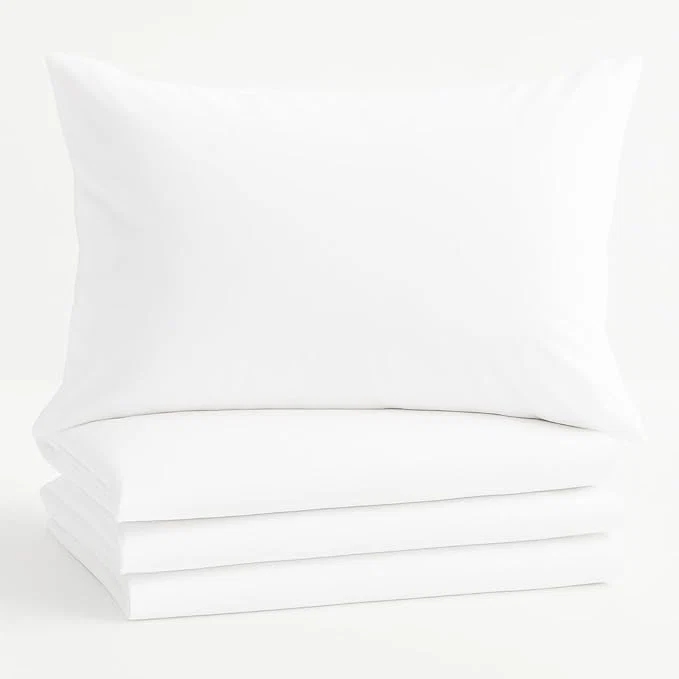 Refined Comfort Beddings Queen Pillowcases Set of 4 – Organic Cotton 600 Thread Count Sateen Soft amp Comfy Pillow Covers with Envelope Closure White Queen Size 20 x 30 Inches Optimized