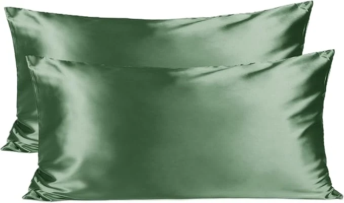 Fast YANI Satin Pillowcase for Hair and Skin Care Silk Pillowcase 2 Pack Queen Size Pillow Cases Set of 2 -Satin Cooling Pillow Covers with Hidden Zipper Floral Print King 20 quot x36 quot High-Performance
