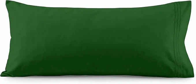 Elegant Comfort Luxury Ultra-Soft 1-Piece Pillowcase Set – 1500 Premium Hotel Quality Microfiber Double Brushed – Wrinkle Resistant Body Pillowcase Size Hunter Green Innovative