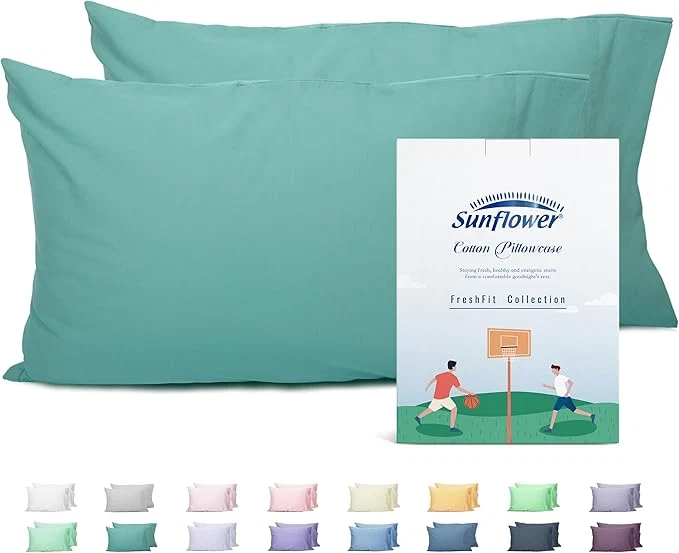 Proven Sunflower King Pillowcases Set of 2 Cotton King Pillow Cases 2 20×40 inches Lagoon Soft and Breathable Fast