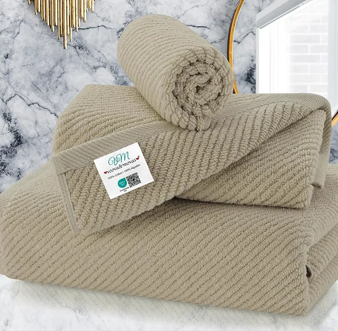 Versatile VOOVA MOVAS Dark Beige Towels Superior