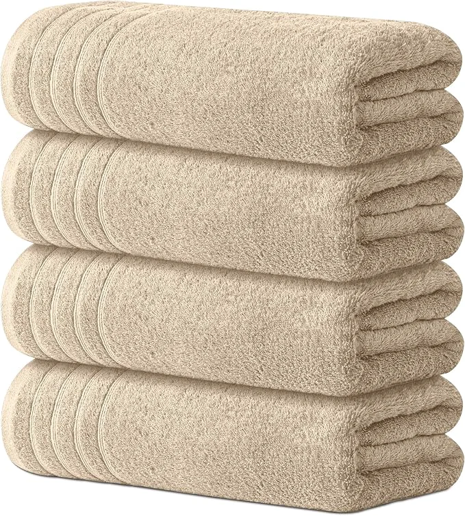 Environmentally Friendly Avalon Towels Bath Towels Set of 4 Size 30 x 60 Inches Highly Soft and Organic