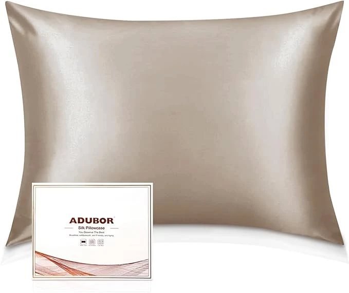 Durable Adubor Silk Pillowcase – Mulberry Silk Pillow Cases 22 Momme 6A Grade Fibers Silk Pillow Case for Hair and Skin Health with Hidden Zipper Standard 20 39 39 ×26 39 39 Apricot 1PC Professional