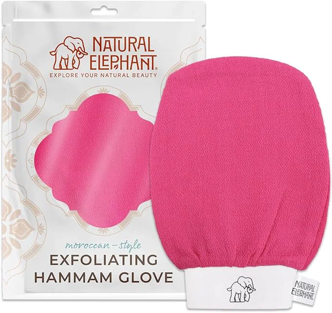 Consistent Natural Elephant Exfoliating Hammam Glove Moroccan Kessa Body Scrub Recyclable