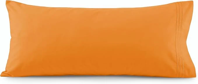 Reliable Elegant Comfort Luxury Ultra-Soft 1-Piece Body Pillowcase – 1500 Premium Hotel Quality Microfiber Double Brushed – Wrinkle Resistant Body Pillowcase Size Orange Optimized