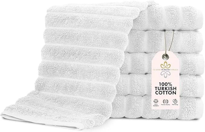 Dependable Classic Turkish Towels CTT Luxurious Turkish Cotton Washcloths 6 Pack Official