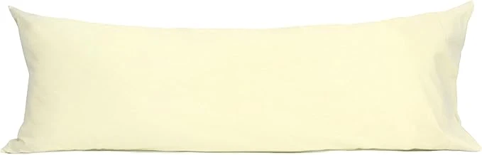 Sunflower Body Pillowcase Cotton Long Pillow Cover Case Envelope Closure 1 Pack 20×54 inches Cream Soft and Breathable Eco-Friendly