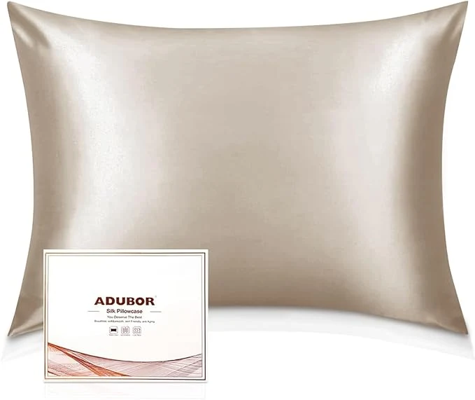Original Design Adubor Silk Pillowcase 2 Pack for Hair and Skin with Hidden Zipper Both Sides 23 Momme Silk Pillow Case Beige Queen 20 39 39 X30 39 39 Reliable