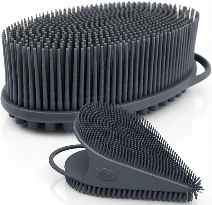 User-Friendly Avilana Premium Body Scrubber and Face Brush Set High-Quality