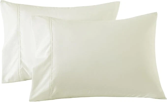 Healthy WINLIFE Cotton Pillow Cases Queen Set of 2 Pillowcases Queen Size Long Staple Cotton 20×30 inches Cooling Breathable amp Soft Pillowcase Covers Beige Efficient