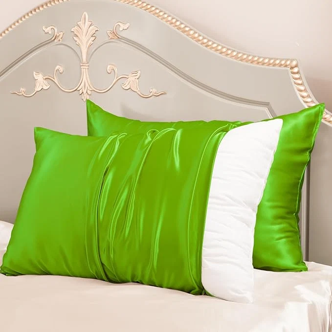 Expertly Made PROMEED 23 Momme Silk Pillowcase 2 Pack with Zipper 3rd Gen Grade 6A Mulberry Silk Pillow Case Set of 2 Silk Cooling Pillow Cases for Hot Sleepers King 20 quot x36 quot Green Innovative