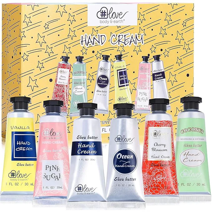 Eco-Friendly BODY EARTH LOVE Hand Cream Gift Set Mothers Day Gifts Luxury