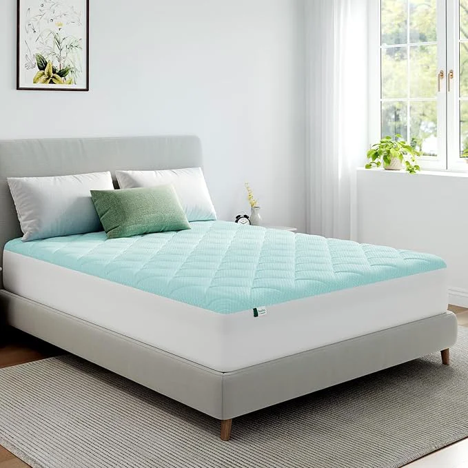 Pure Novilla Cooling Mattress Topper California King Size Mattress Pad with Deep Pocket for 8-21 quot Mattress Soft Mattress Cover for Back Pain Relief 3D 7D Down Bed Topper for Hot Sleepers Unique