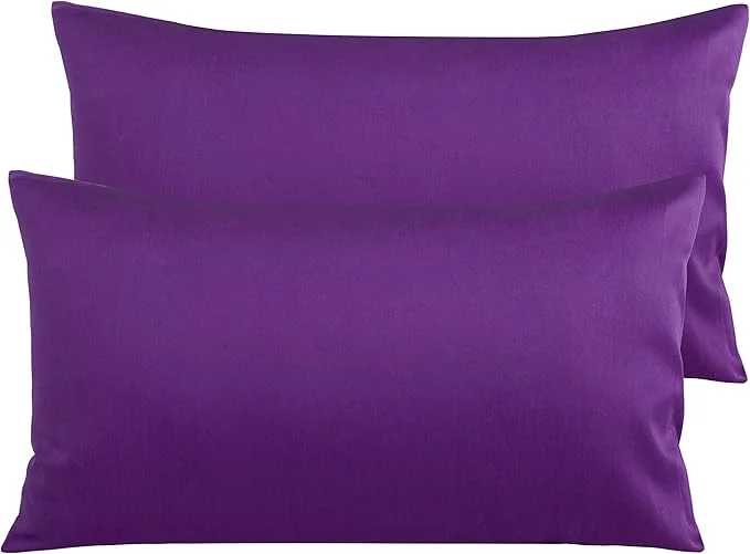 Contemporary NTBAY Egyptian Cotton King Pillowcases – Set of 2 500 Thread Count Cotton Pillowcases – Soft and Breathable Envelope Closure Pillow Cases – 20×36 Pillow Covers for Bed Purple Specialty