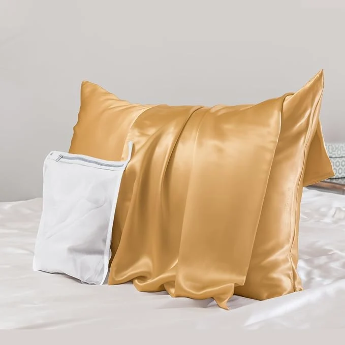 Green PROMEED 23 Momme Mulberry Silk Pillowcase for Hair and Skin – Both Sides Premium Natural Silk Pillow Case Grade 6A Soft Cooling Pillow Cases 1pc King 20 quot x36 quot Gold Prestigious