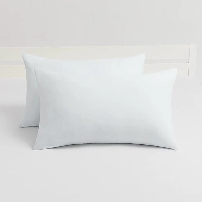 Crafted 2-Pack Stretch Pillow Cases – Jersey Knit amp Envelope Closure Pillowcases with Ultra Soft T-Shirt Like Polyester Blend – Suitable for Queen or Standard Size Set of 2 Light Blue Unique