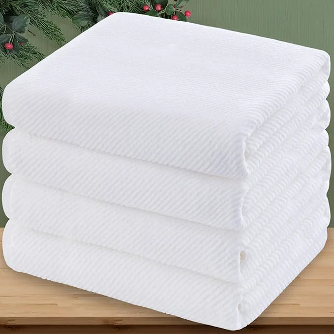 Stylish Luxury Bath Towels Bath Towels Set of 4 Large 30 x 56 Solid
