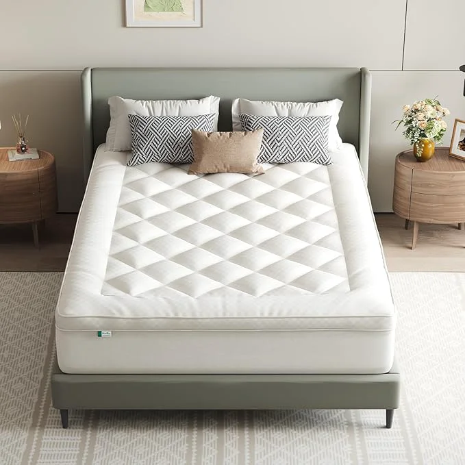 Specialty Novilla Twin XL Mattress Topper Extra Thick Pillow Top – Overfilled Hotel Luxury Mattress Pad Cover for Back Pain Relief Breathable Fluffy Down Fill 8-21 Deep Pocket Oatmeal Durable