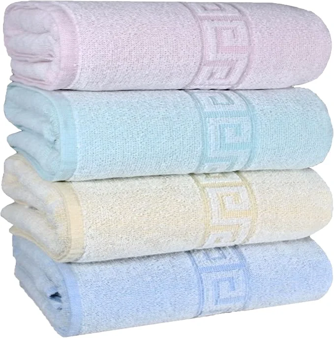 Refined BolBom S Cotton Bath Towels 4 Pack Light Weight Super Absorbent and Excellent