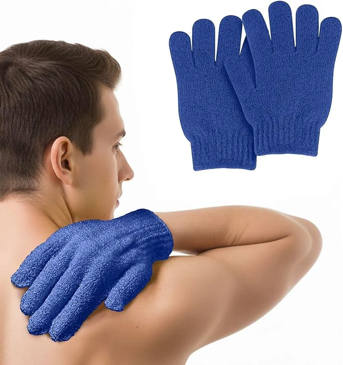 Flexible MOLOPPO 2 PCS Exfoliating Glove Scrub Gloves Exfoliating Body Exfoliator Traditional