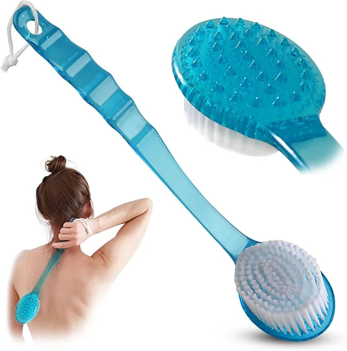 Excellent Bath Body Brush Long Handle Back Shower Brush Exfoliating Back and Feet Effective