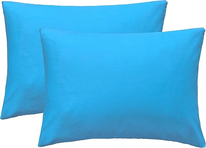 Certified iMaylex Soft Egyptian Cotton Zipper Closure Pillowcases Cozy and Lightweight Pillow Case Set of 2 Blue Standard 20 quot x 26 quot Genuine