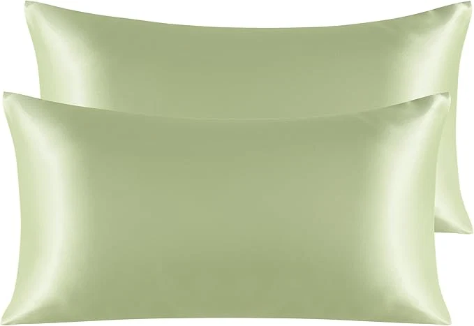 Premium Material NTBAY 2 Pack Satin King Pillowcases for Hair and Skin Luxurious and Silky Pillow Cases with Envelope Closure 20×40 Inches Sage Green Crafted