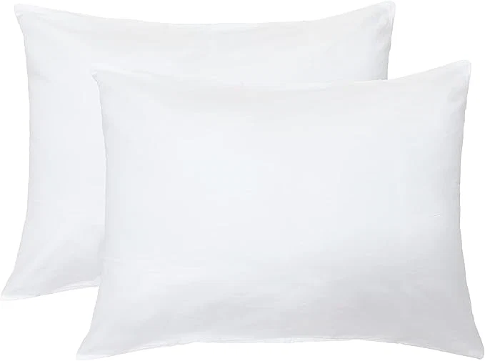 Detailed iMaylex Soft Egyptian Cotton Zipper Pillow Case Cozy and Lightweight Pillowcase Set of 2 White Standard 20 quot x 26 quot Convenient