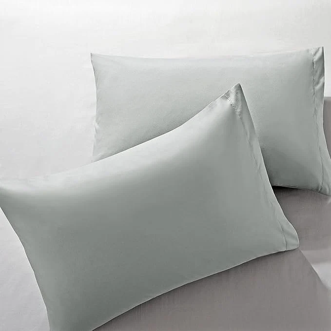 Authentic MILVOWOC 2Pcs Brushed Microfiber King Pillowcases – 20 x 36 Inch Silver Pillow Case Set Non Slip Envelope Pillow Cover with Moisture Absorption and Anti-Wrinkle Specialty
