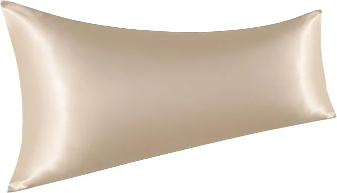 Contemporary NTBAY Satin Body Pillowcase for Hair and Skin Luxurious and Silky Pillow case with Envelope Closure 20×54 Inches Taupe Specialty
