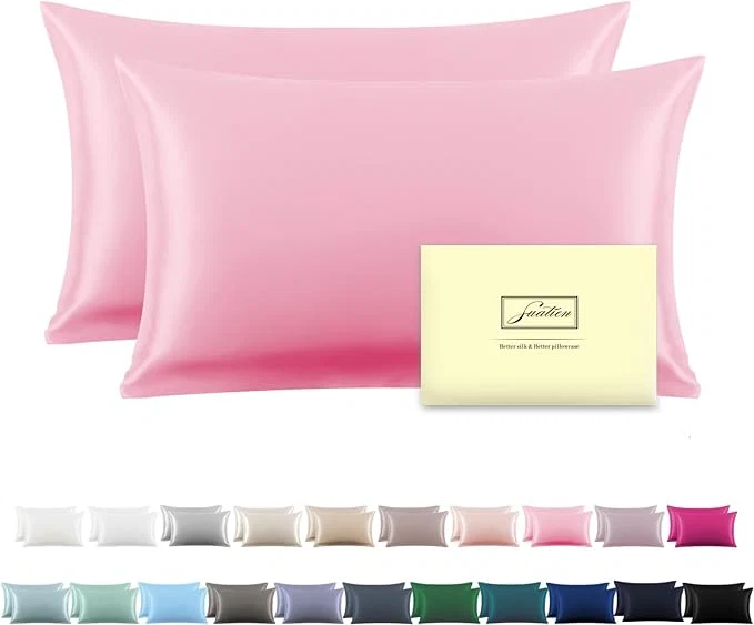 Responsible Silk Pillow Cases 2 Pack Soft Breathable and Sliky Queen Size Pillow Cases Set of 2 Natural Mulberry Silk Pillowcase Set of 2 for Hair and Skin with Hidden Zipper Pink 20 quot X 30 quot 2pcs Elegant