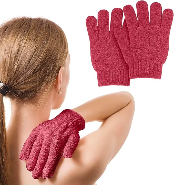 User-Friendly MOLOPPO 2 PCS Exfoliating Glove Scrub Gloves Exfoliating Body Exfoliator Easy-to-Use