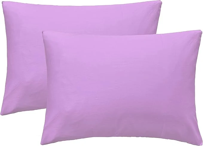 Outstanding iMaylex Soft Egyptian Cotton Zipper Closure Pillowcases Cozy and Lightweight Pillow Case Set of 2 Light Purple Queen 20 quot x 30 quot Smart