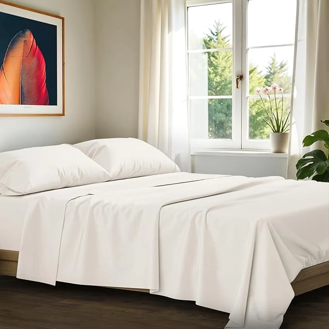 Efficient Ashton Sheets Egyptian Cotton Sheets Queen Size – 1200 Thread Count Queen Size Sheets Set Egyptian Cotton 4 PC Luxury Bedsheet Ivory Soft Cooling 17 quot Deep Pocket Sateen Bedsheet Set Breathable