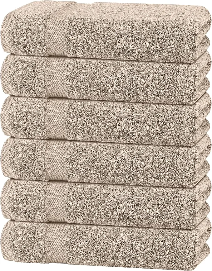 Innovative White Classic Wealuxe Taupe Bath Towels 24×50 Inch Cotton Towel Set Modern