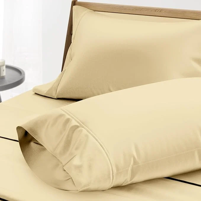 Reliable Thread Spread Egyptian Cotton King Size Pillow Cases Set of 2 – Luxury 1000 Series Paradise Collection Pillow Cases King Size Sand Soft Cooling Hotel Egyptian Cotton Pillowcases Enhanced