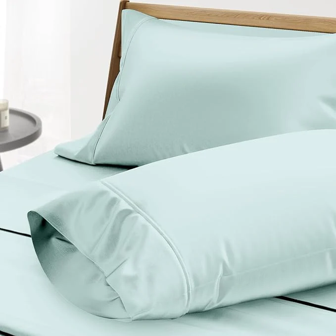 Excellent Thread Spread Egyptian Cotton Pillow Cases Queen Size Set of 2 – Luxury 1000 Series Paradise Collection Queen Pillow Cases Sea Foam Soft Cooling Sateen Hotel Egyptian Cotton Pillowcases Pure